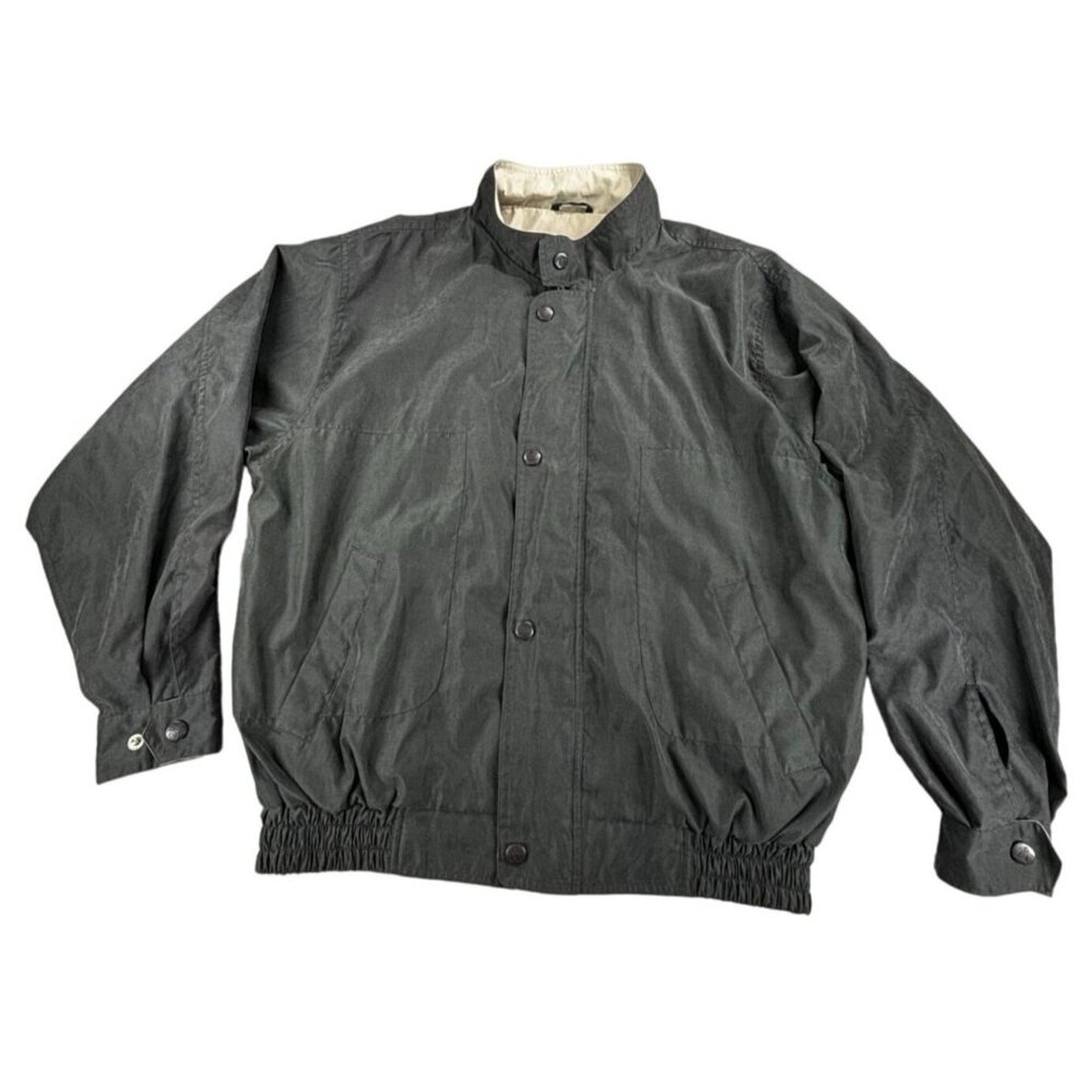 Grand Slam Tour Windbreaker Jacket Mens Medium Black Munsingwear Penguin